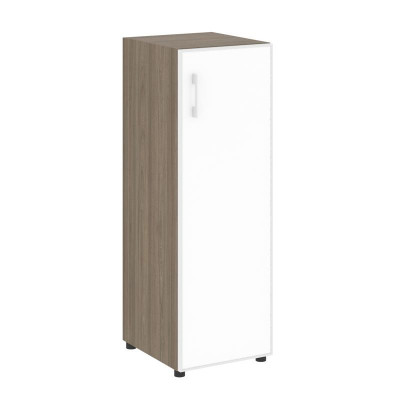 Yalta Шкаф узкий LT.SU-2.4 R (R) white Вяз Благородный/Стекло White 400*450*1195