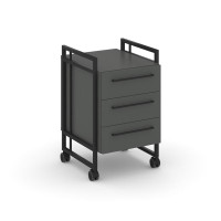 Rift Direct Тумба мобильная RF.TMR-001 Антрацит NEW/Металл Черный/Черный Ручки 424*500*680