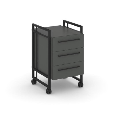 Rift Direct Тумба мобильная RF.TMR-001 Антрацит NEW/Металл Черный/Черный Ручки 424*500*680