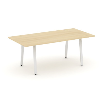 Style Project Direct Стол переговорный SN-6A.SPRG-198.3 Акация Лорка/Металл Белый 1980*980*750