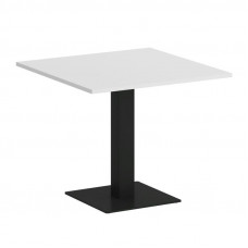 Onix Direct Стол квадратный O.SPRG-2 Белый Бриллиант/Металл Черный 900*900*750