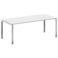 Metal System Direct Стол рабочий руковод. П-обр. м/к БП.СРР-6.9 Белый/Нержавеющая Сталь 2000*900*750