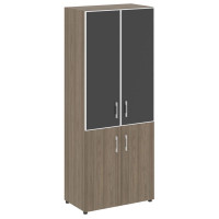 Yalta Шкаф LT.ST-1.2 R black Вяз Благородный/Стекло Black 800*450*1987