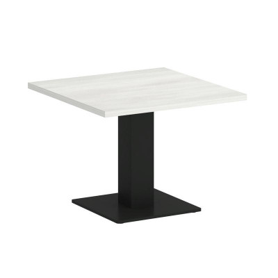 Yalta Стол журнальный квадратный LT.SJ-2 Снежная Патина/Металл Черный 600*600*450