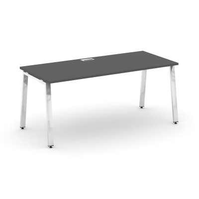 Style Project Direct Lux Стол письменный M-SN-6A.SR-014.M Антрацит/Нержавеющая Сталь/Хром 1580*700*7