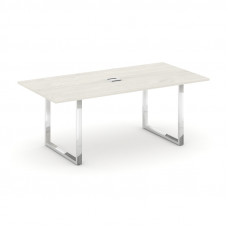 Style Project Direct Lux Стол переговорный M-SN-6O.SPRG-198 Дуб Наварра/Нержавеющая Сталь/Хром 1980*