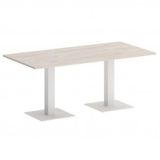 Onix Direct Стол прямоугольный O.SPRG-4 Денвер Светлый/Металл Белый 1800*900*750
