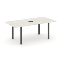 Style Project Direct Стол переговорный SN-6P.SPRG-198 Дуб Наварра/Металл Антрацит/Заглушка Металл Ан