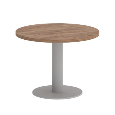 First Стол журнальный круглый KSJ-1 Дуб Табак/Металл Серый 600*600*450
