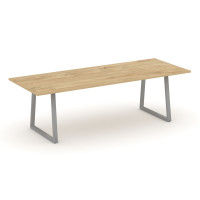 Стол переговорный Стайл Проджект Директ 2580*980*750 SN-6T1.SPRG-258.3 Тиквуд Светлый/Металл Серый