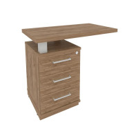 First Тумба приставная с топом левая KTP-1 (L) Дуб Табак 900*500*765