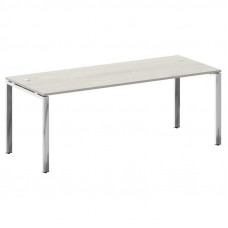 Metal System Direct Стол рабочий руковод. П-обр. м/к БП.СРР-6.8 Дуб Наварра/Нержавеющая Сталь 2000*8