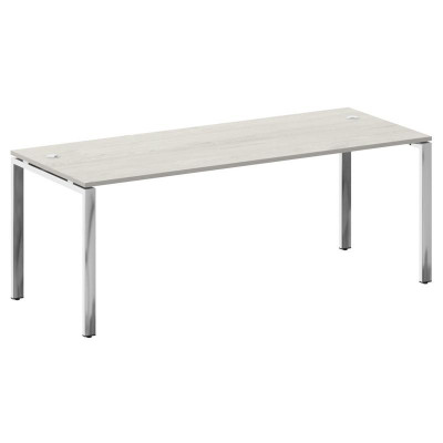 Metal System Direct Стол рабочий руковод. П-обр. м/к БП.СРР-6.8 Дуб Наварра/Нержавеющая Сталь 2000*8