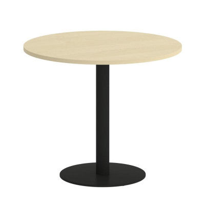 First Стол круглый KSPRG-1 Клен/Металл Черный 900*900*750