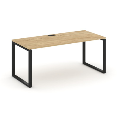 Style Project Direct Стол письменный SN-6O.SR-025.M Тиквуд Светлый/Металл Черный/Заглушка Металл Чер