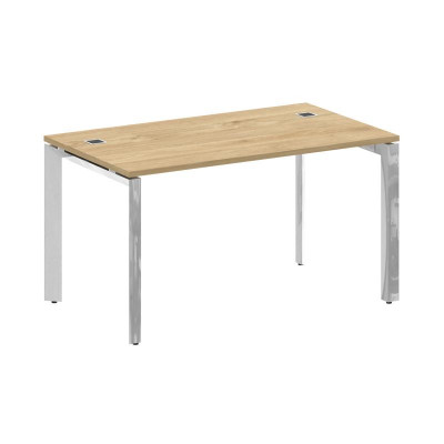 Onix Direct Lux Стол руководителя П-обр. м/к M-O.MP-SRR-3.8 Тиквуд Светлый/Нержавеющая Сталь/Хром 13