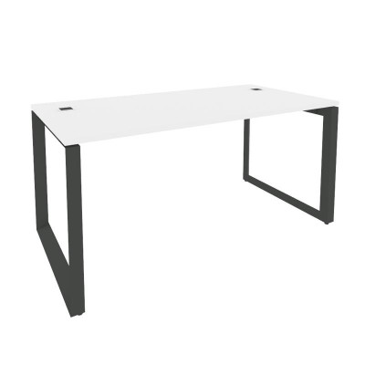 Onix Direct Стол рабочий руководителя на О-образном м/к O.MO-SRR-4.8 Белый Бриллиант/Металл Антрацит