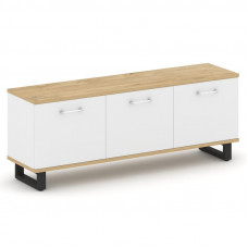 Греденция большая Шифт 1797*450*680 SK.GR-B.P Тиквуд Светлый/Белый Бриллиант/Металл Черный