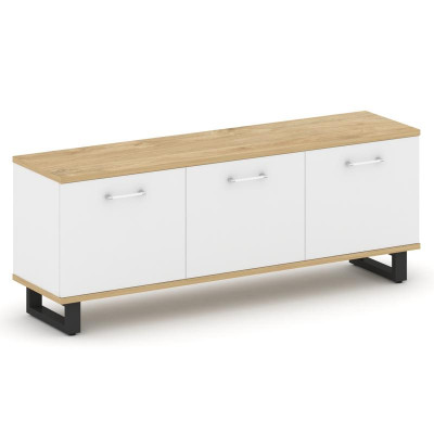 Шифт Греденция большая SK.GR-B.P Тиквуд Светлый/Белый Бриллиант/Металл Черный 1797*450*680