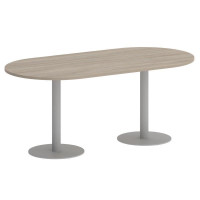 Onix Direct Стол овальный O.SPRG-3 Дуб Аттик/Металл Серый 1800*900*750