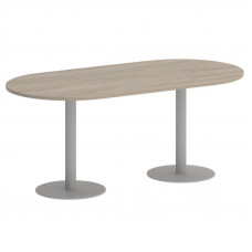 Onix Direct Стол овальный O.SPRG-3 Дуб Аттик/Металл Серый 1800*900*750