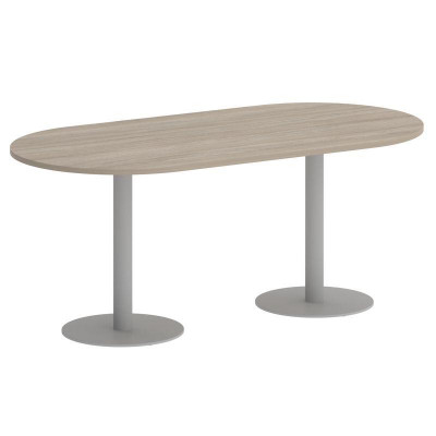 Onix Direct Стол овальный O.SPRG-3 Дуб Аттик/Металл Серый 1800*900*750