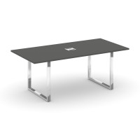 Style Project Direct Lux Стол переговорный M-SN-6O.SPRG-198 Антрацит/Нержавеющая Сталь/Хром 1980*980