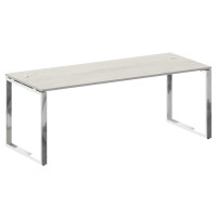 Metal System Direct Стол рабочий руковод. О-обр. м/к БО.СРР-6.8 Дуб Наварра/Нержавеющая Сталь 2000*8