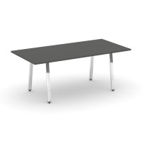 Style Project Direct Lux Стол переговорный M-SN-6A.SPRG-198.3 Антрацит/Нержавеющая Сталь/Хром 1980*9