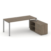 Style Project Direct Стол письменный с греденцией правой SN-6P.SRG-016.M(R) Вяз Благородный/Металл С