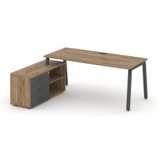 Style Project Direct Стол письменный с греденцией левой SN-6A.SRG-014.M(L) Дуб Табак/Дуб Табак/Антра