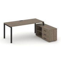 Style Project Direct Стол письменный с греденцией правой SN-6P.SRG-025.M(R) Вяз Благородный/Металл Ч