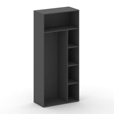 Cross Гардероб широкий CRU.GB-201 (L) Базальт UM/Черный UM 896*460*2000