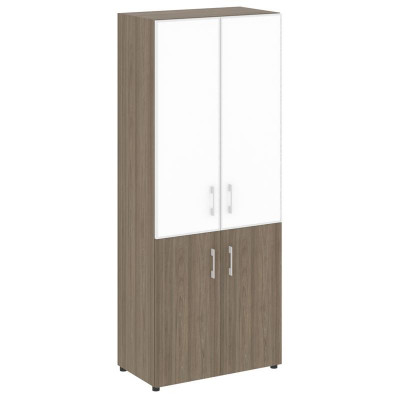 Yalta Шкаф LT.ST-1.2 R white Вяз Благородный/Стекло White 800*450*1987