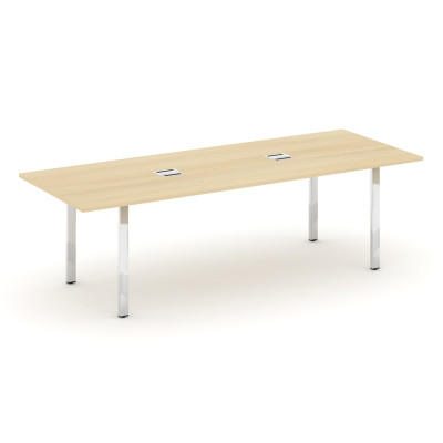 Style Project Direct Lux Стол переговорный M-SN-6P.SPRG-258 Акация Лорка/Нержавеющая Сталь/Хром 2580