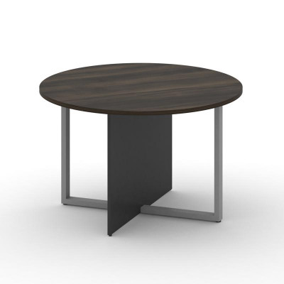 Шифт Стол переговорный, круглый SK.SP-KR-120.P Дуб Мали/Антрацит NEW/Металл Серый 1200*1200*753