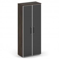 Шкаф офисный высокий широкий Шифт 800*420*1977 SK.ST-1.10R white Дуб Мали/Стекло Black