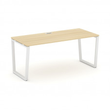 Style Project Direct Стол письменный SN-6T2.SR-026.M Акация Лорка/Металл Белый/Заглушка Металл Белый
