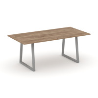 Стол переговорный Стайл Проджект Директ 1980*980*750 SN-6T1.SPRG-198.3 Дуб Табак/Металл Серый