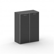 Fresco Шкаф широкий средний FR.ST-204 black Базальт UM/Лакобель Черный/Хром 896*460*1202