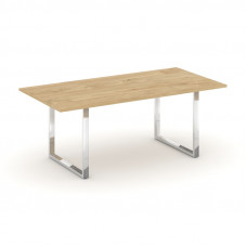 Style Project Direct Lux Стол переговорный M-SN-6O.SPRG-198.3 Тиквуд Светлый/Нержавеющая Сталь/Хром