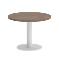 Onix Direct Стол журнальный круглый O.SJ-1 Дуб Аризона/Металл Белый 600*600*450