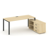 Style Project Direct Стол письменный с греденцией правой SN-6P.SRG-025.M(R) Акация Лорка/Металл Антр