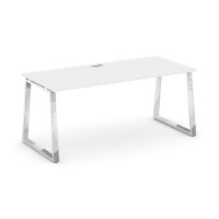Style Project Direct Lux Стол письменный M-SN-6T1.SR-023.M Белый/Нержавеющая Сталь/Хром 1380*800*750