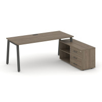 Style Project Direct Стол письменный с греденцией правой SN-6A.SRG-014.M(R) Вяз Благородный/Металл А