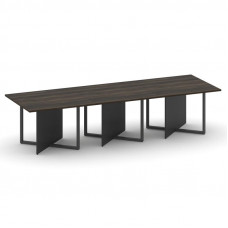 Стол переговорный, тройной, прямоугольный Шифт 3300*1100*753 SK.SP-KV-110-3.P Дуб Мали/Антрацит NEW/Металл Антрацит