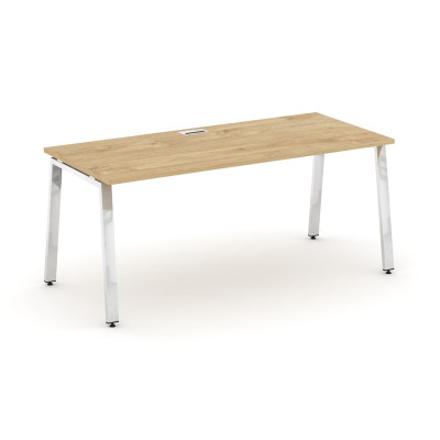 Style Project Direct Lux Стол письменный M-SN-6A.SR-015.M Тиквуд Светлый/Нержавеющая Сталь/Хром 1780