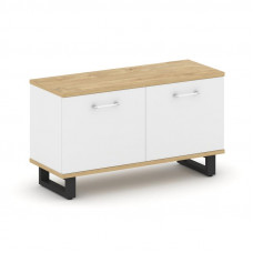 Греденция малая Шифт 1200*450*680 SK.GR-M.P Тиквуд Светлый/Белый Бриллиант/Металл Черный