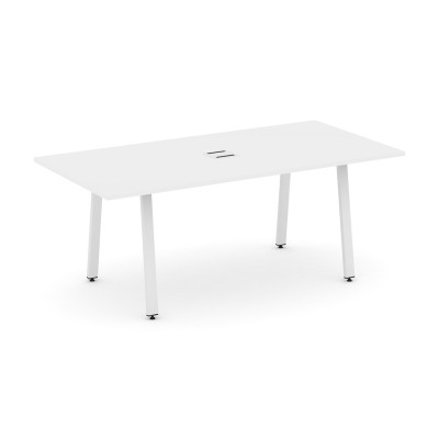 Style Project Direct Стол переговорный SN-6A.SPRG-198 Белый/Металл Белый/Заглушка Металл Белый 1980*