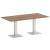 First Стол прямоугольный KSPRG-4 Дуб Табак/Металл Белый 1800*900*750